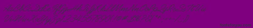 PreludeflfItalic Font – Black Fonts on Purple Background