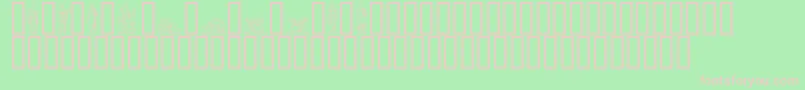 フォントStatuer – 緑の背景にピンクのフォント