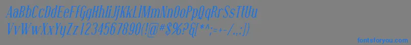 フォントCoving06 – 灰色の背景に青い文字