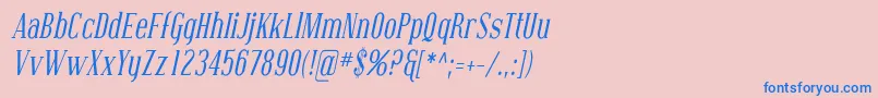 Coving06 Font – Blue Fonts on Pink Background