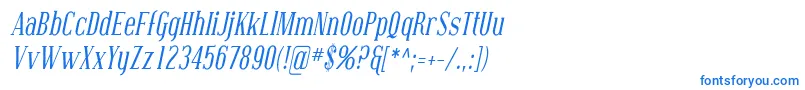 フォントCoving06 – 白い背景に青い文字