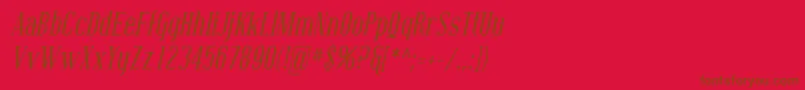Coving06 Font – Brown Fonts on Red Background