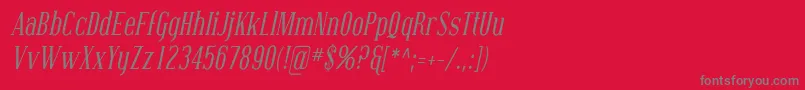Coving06 Font – Gray Fonts on Red Background