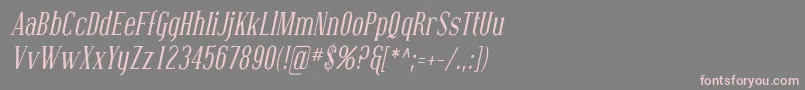 フォントCoving06 – 灰色の背景にピンクのフォント