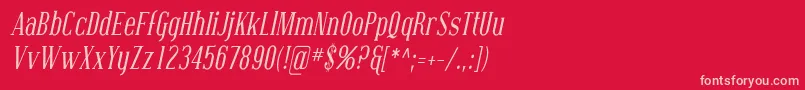 Coving06 Font – Pink Fonts on Red Background