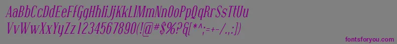 Coving06 Font – Purple Fonts on Gray Background