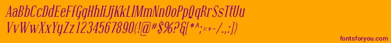 Coving06 Font – Purple Fonts on Orange Background