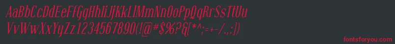 Coving06 Font – Red Fonts on Black Background