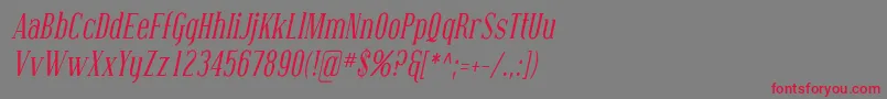 Coving06 Font – Red Fonts on Gray Background