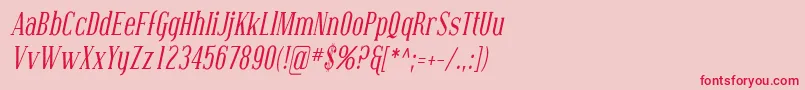 Coving06 Font – Red Fonts on Pink Background