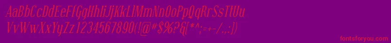 Coving06 Font – Red Fonts on Purple Background