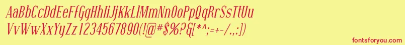 Coving06 Font – Red Fonts on Yellow Background