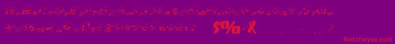 Fat Cow Font – Red Fonts on Purple Background