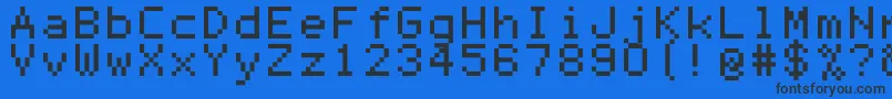Mono0756 Font – Black Fonts on Blue Background