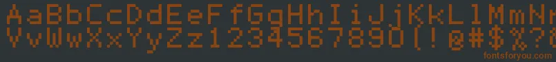 Lisätietoja Mono0756-fontista Mono0756-fontti – ruskeat fontit mustalla taustalla