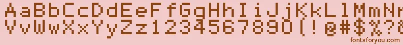 More about Mono0756 Font Mono0756 Font – Brown Fonts on Pink Background