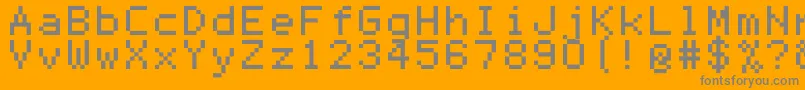 フォントMono0756 – オレンジの背景に灰色の文字