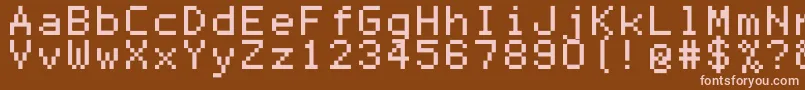 Mono0756 Font – Pink Fonts on Brown Background