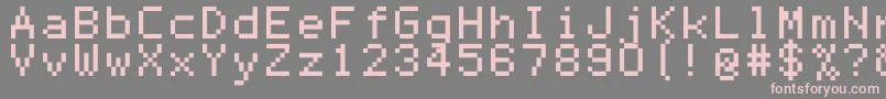 Mono0756 Font – Pink Fonts on Gray Background