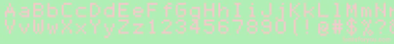 Mono0756 Font – Pink Fonts on Green Background