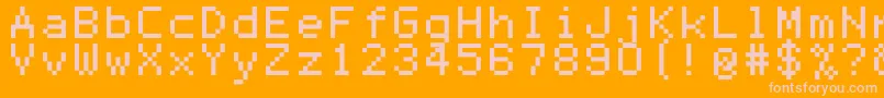 Шрифт Mono0756 – розовые шрифты на оранжевом фоне