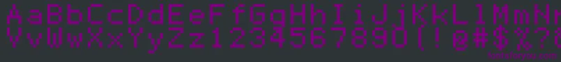 Mono0756-fontti – violetit fontit mustalla taustalla