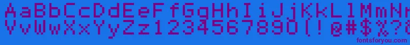 Mono0756 Font – Purple Fonts on Blue Background
