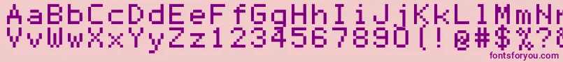 Police Mono0756 – polices violettes sur fond rose
