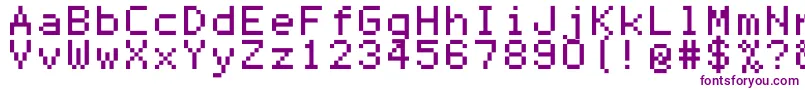 Mono0756 Font – Purple Fonts on White Background