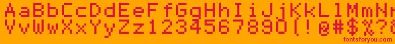 Mono0756 Font – Red Fonts on Orange Background