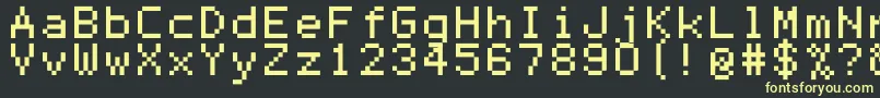 fuente Mono0756 – Fuentes Amarillas Sobre Fondo Negro