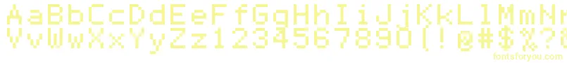 More about Mono0756 Font Mono0756 Font – Yellow Fonts on White Background