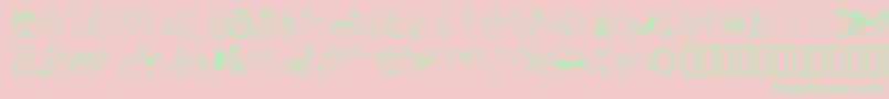 Babytime Font – Green Fonts on Pink Background