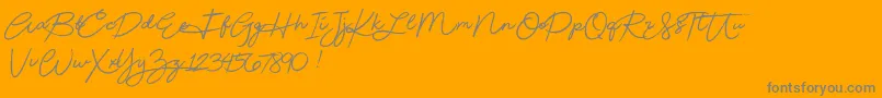 Beautydemo-Schriftart – Graue Schriften auf orangefarbenem Hintergrund