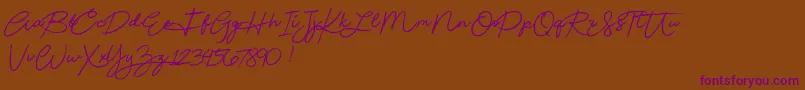 Шрифт Beautydemo – фиолетовые шрифты на коричневом фоне