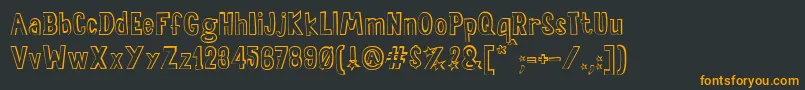 SalaDeFiestasOut Font – Orange Fonts on Black Background