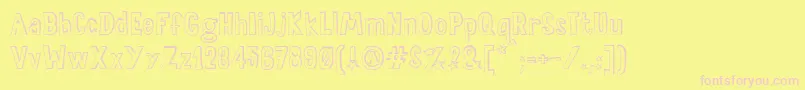 SalaDeFiestasOut Font – Pink Fonts on Yellow Background