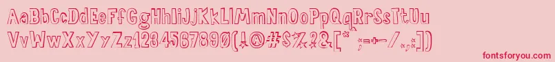 SalaDeFiestasOut Font – Red Fonts on Pink Background