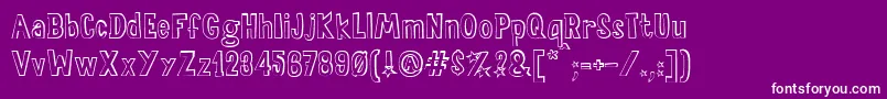 SalaDeFiestasOut Font – White Fonts on Purple Background