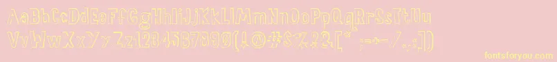SalaDeFiestasOut Font – Yellow Fonts on Pink Background