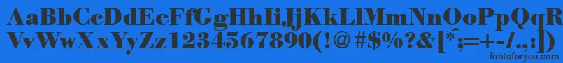 ModernbodoniheavyRegular Font – Black Fonts on Blue Background