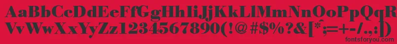Шрифт ModernbodoniheavyRegular – чёрные шрифты на красном фоне