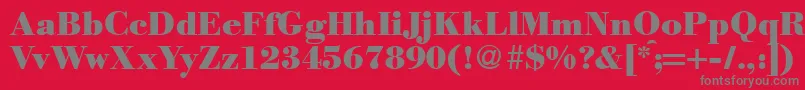 ModernbodoniheavyRegular Font – Gray Fonts on Red Background