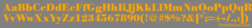 ModernbodoniheavyRegular Font – Orange Fonts on Gray Background