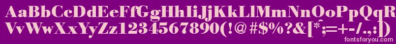 Шрифт ModernbodoniheavyRegular – розовые шрифты на фиолетовом фоне