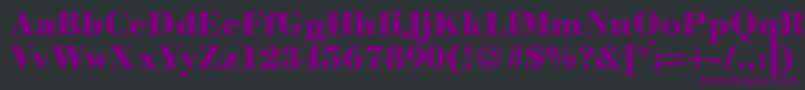 ModernbodoniheavyRegular Font – Purple Fonts on Black Background