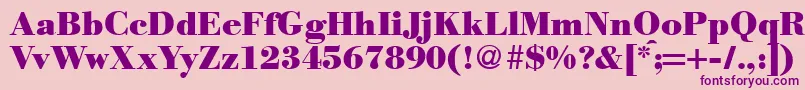 ModernbodoniheavyRegular Font – Purple Fonts on Pink Background