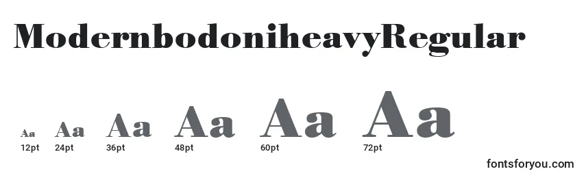 Размеры шрифта ModernbodoniheavyRegular