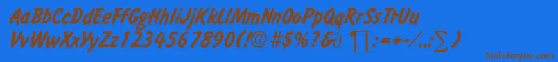 SlagerDb Font – Brown Fonts on Blue Background