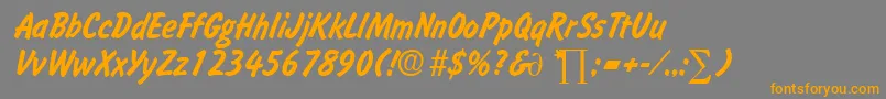 SlagerDb Font – Orange Fonts on Gray Background